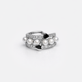 Pearl Silver Ear Cuff