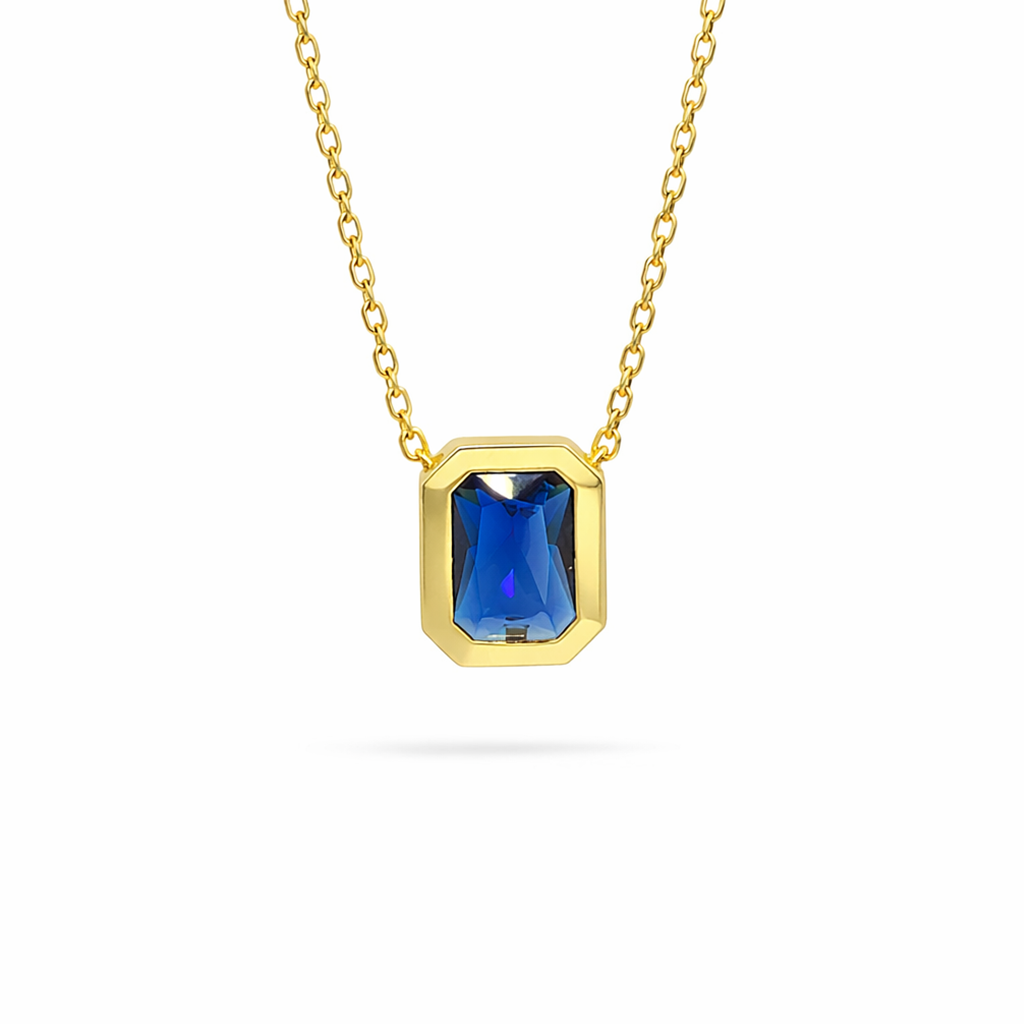 Prism Navy Blue Gold Kolye
