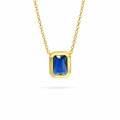 Prism Navy Blue Gold Kolye