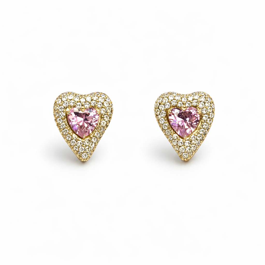 Rose Heart Gold Küpe