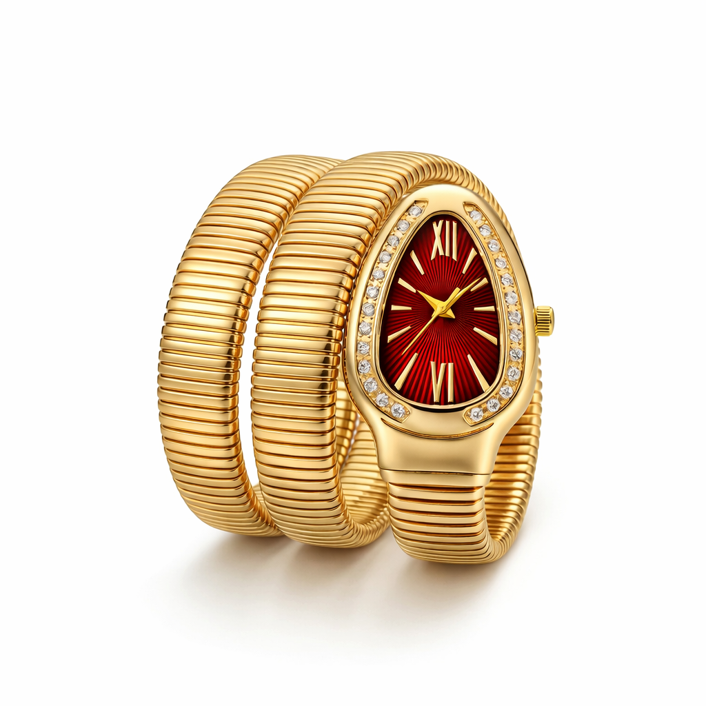 Snake Red Gold Saat