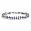 Spike Sapphire Silver Bileklik