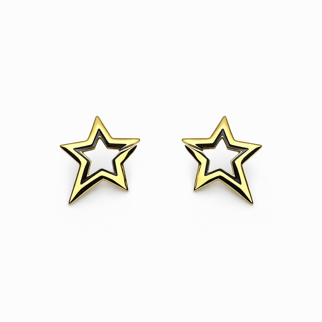 Star Shine Black Gold Küpe