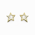 Star Shine White Gold Küpe