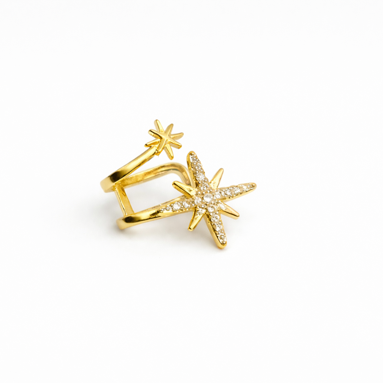 Starburst Gold Ear Cuff