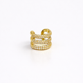 Triple Pave Gold Ear Cuff