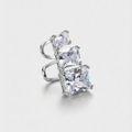 Triple Radiance Silver Ear Cuff