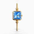 Vera Sunburst Blue Gold Saat