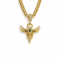 Winged Emerald Gold Kolye