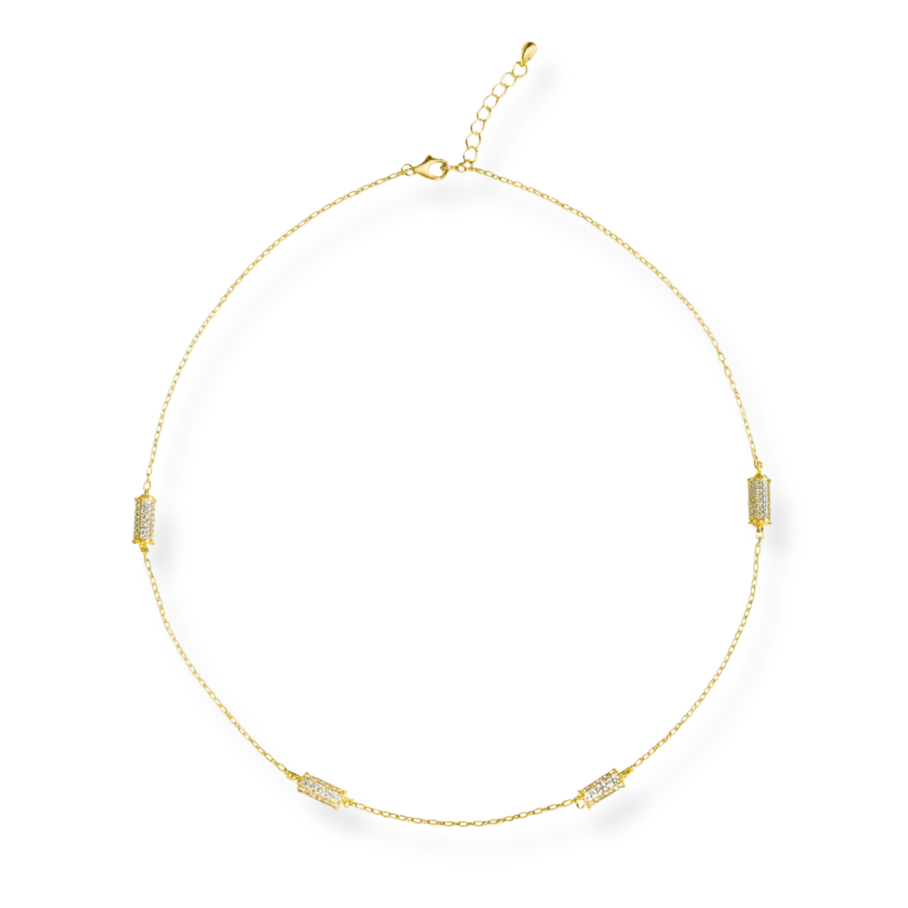 Zircon Bar Gold Kolye