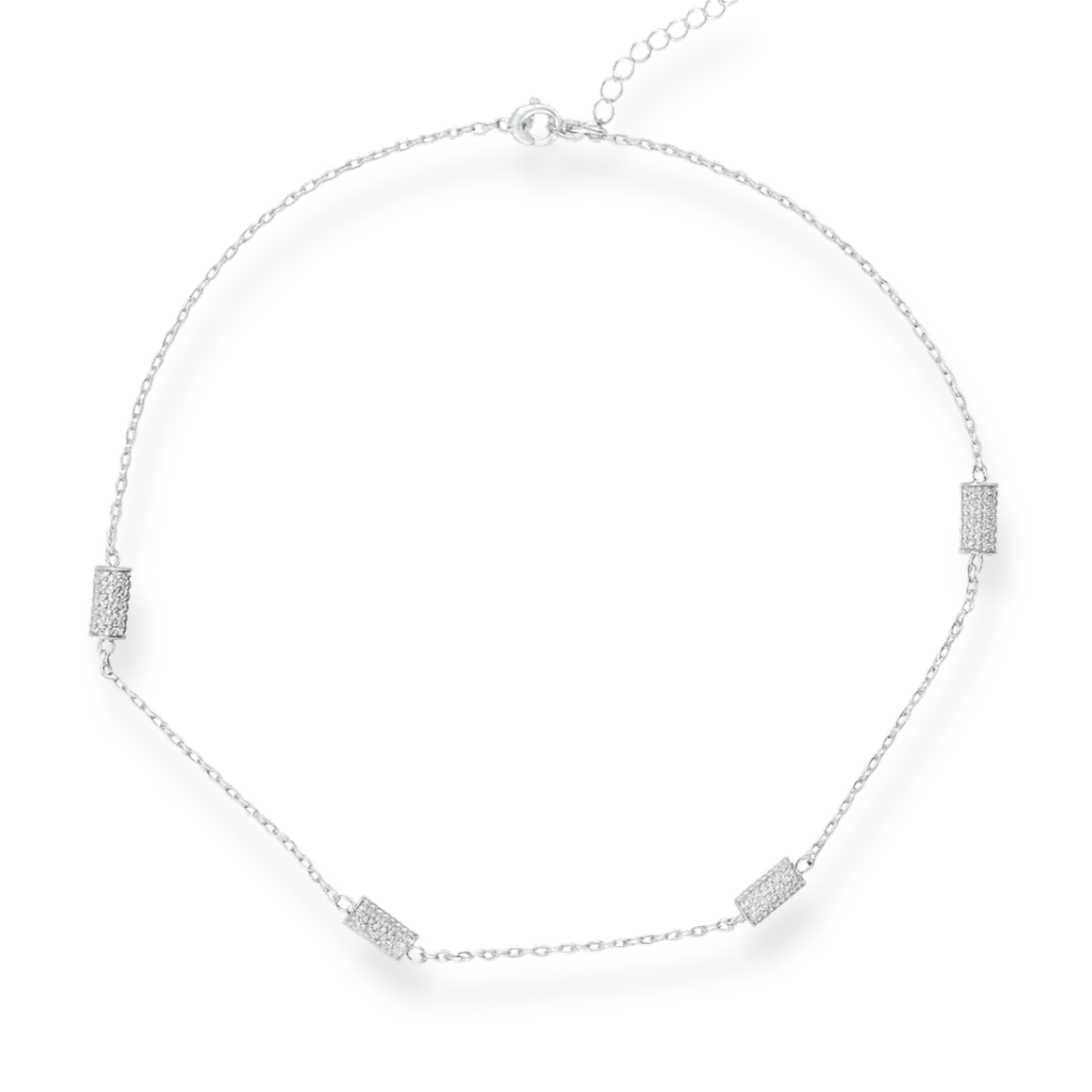 Zircon Bar Silver Kolye