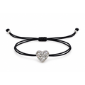 Noir Crystal Heart Bileklik