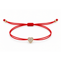 Ruby Crystal Heart Bileklik