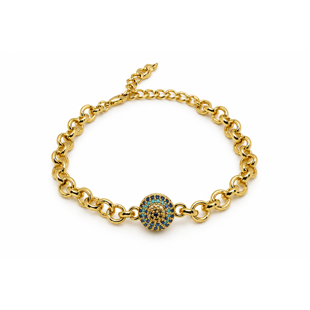 Mosaic Eye Gold Bileklik