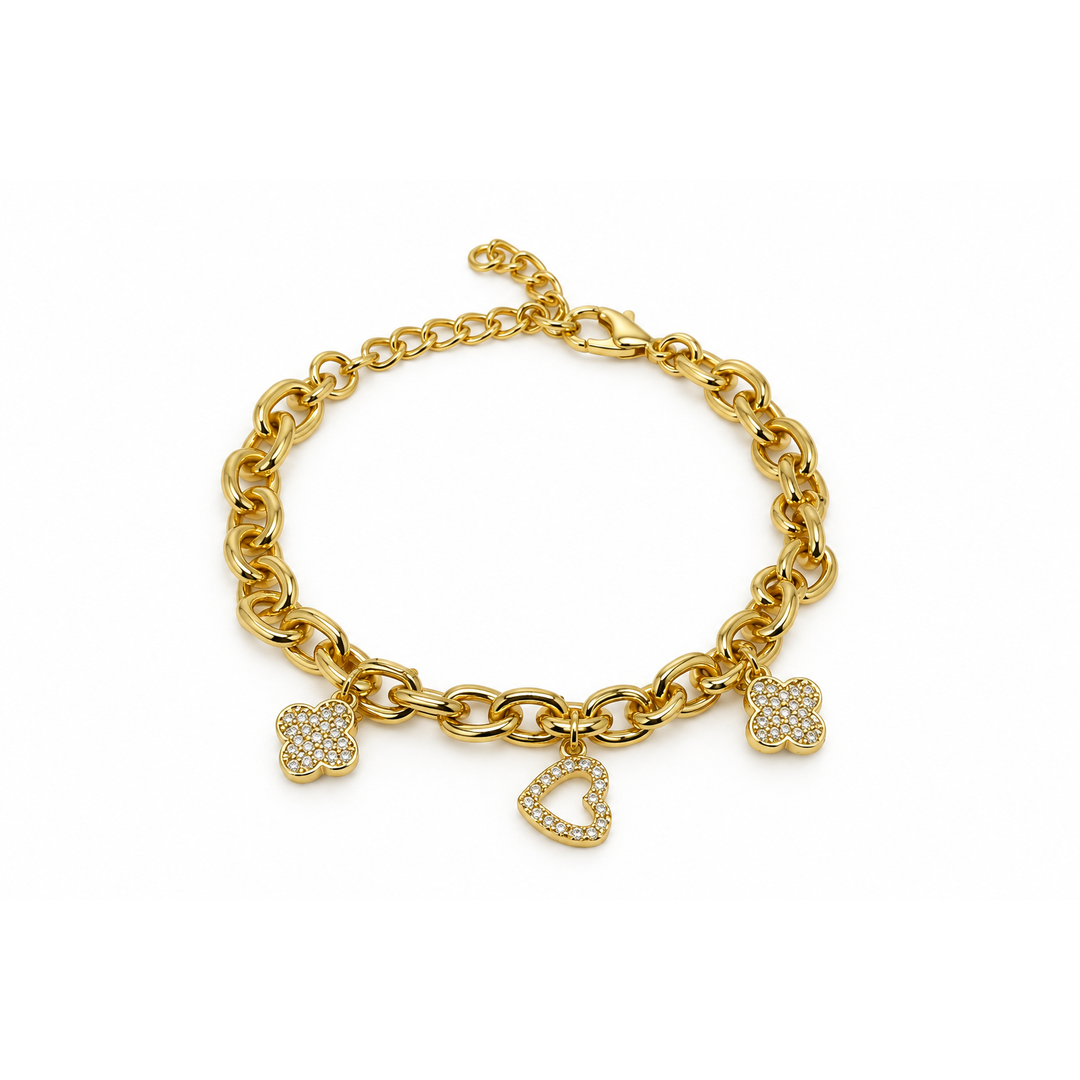Clover Charm Gold Bileklik
