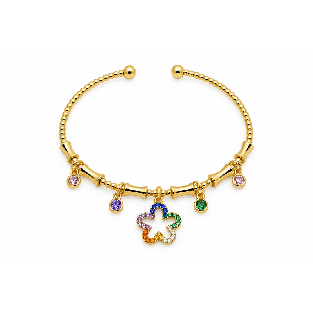 Rainbow Charm Cuff Bileklik