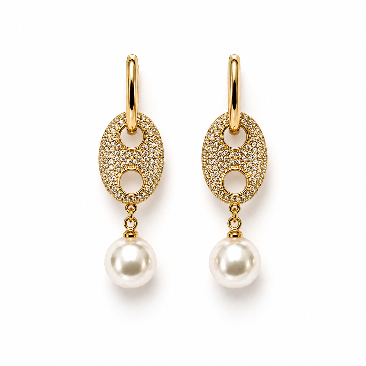 Drop Pearl Gold Küpe