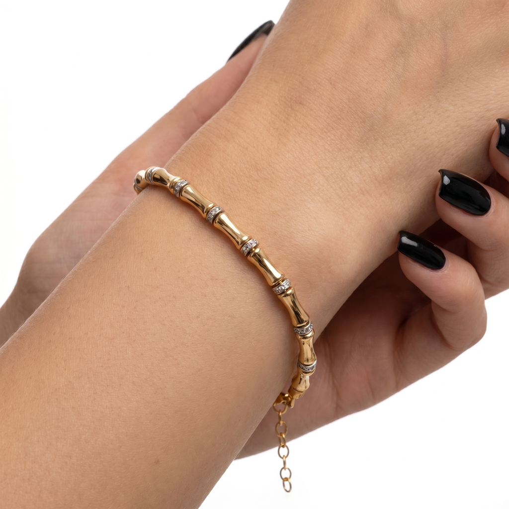 Bambu Loop Gold Bileklik