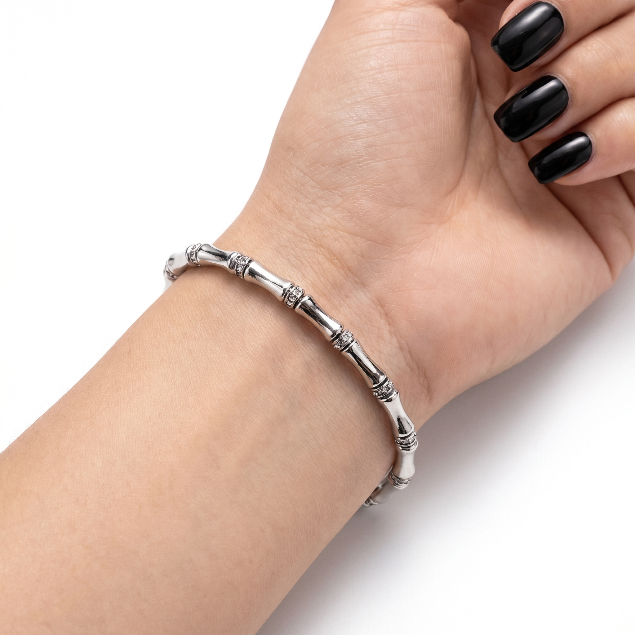 Bambu Loop Silver Bileklik