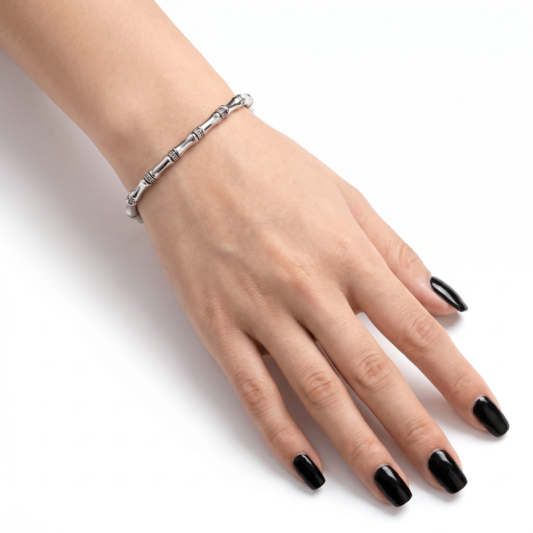 Bambu Loop Silver Bileklik