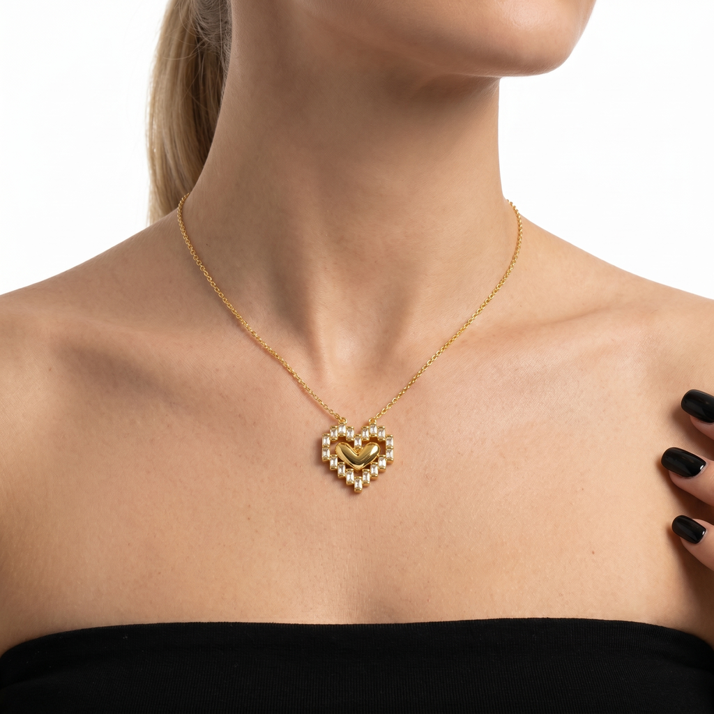 Heart Luxe Gold Kolye