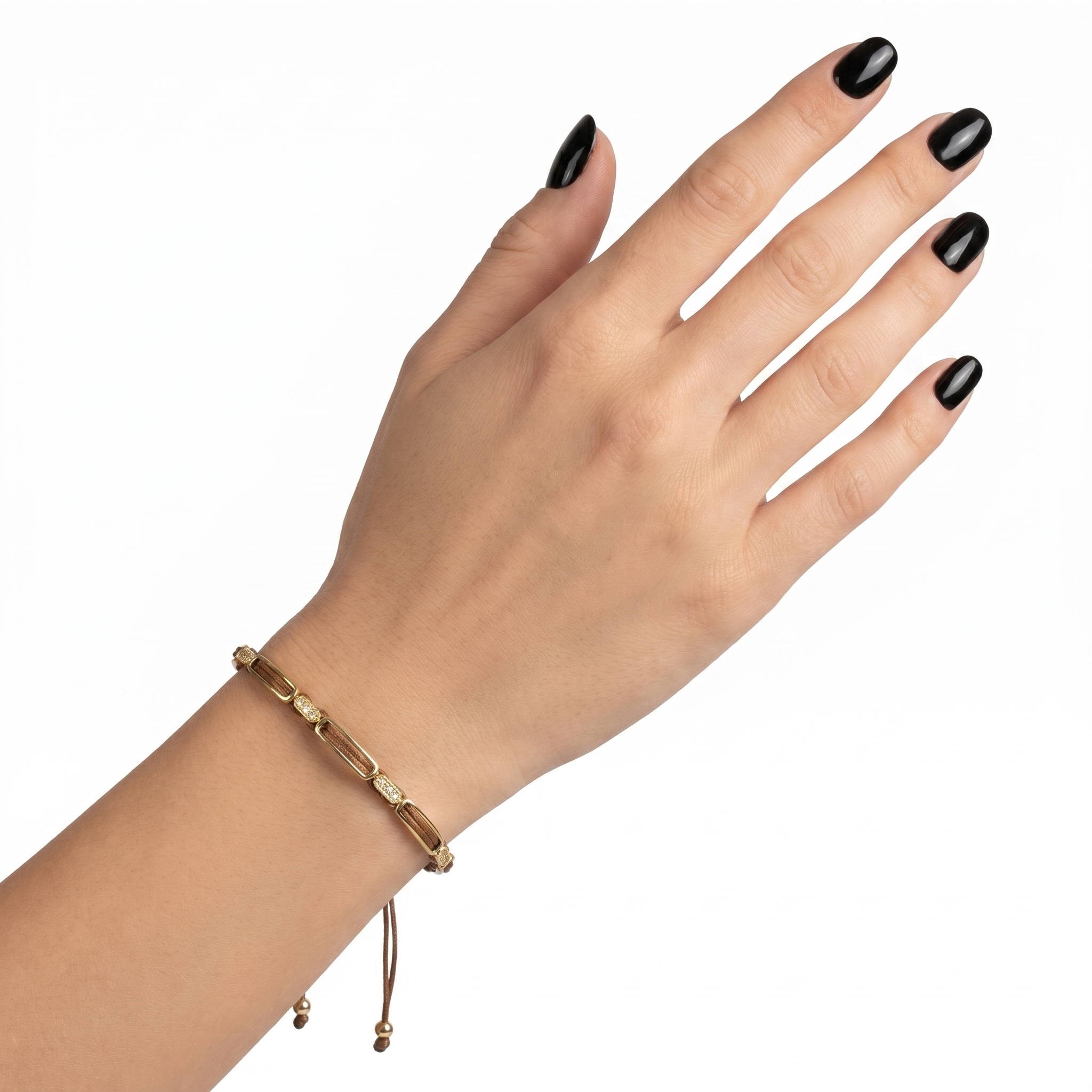 Lucky Brown İpli Gold Bileklik