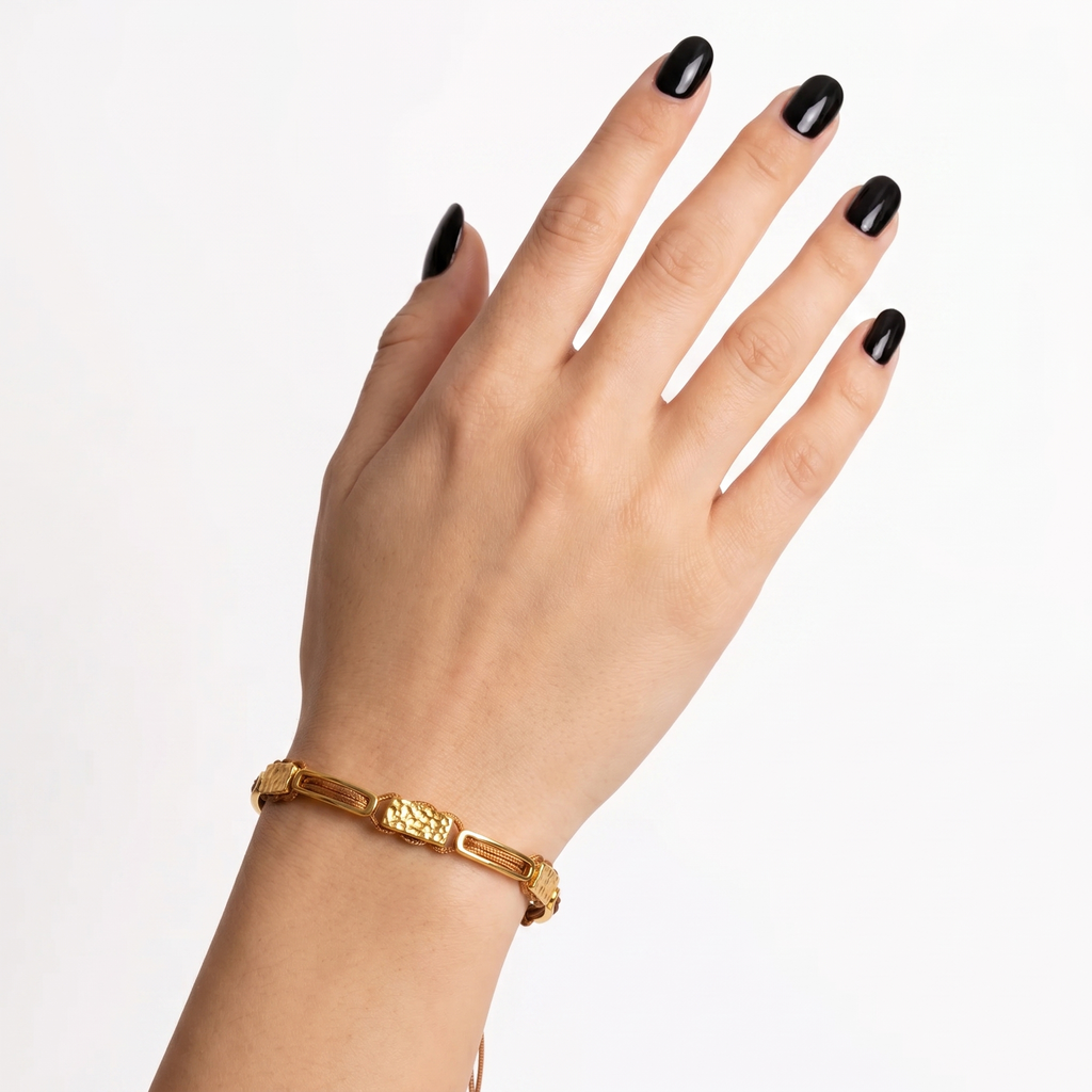Karma Brown İpli Gold Bileklik