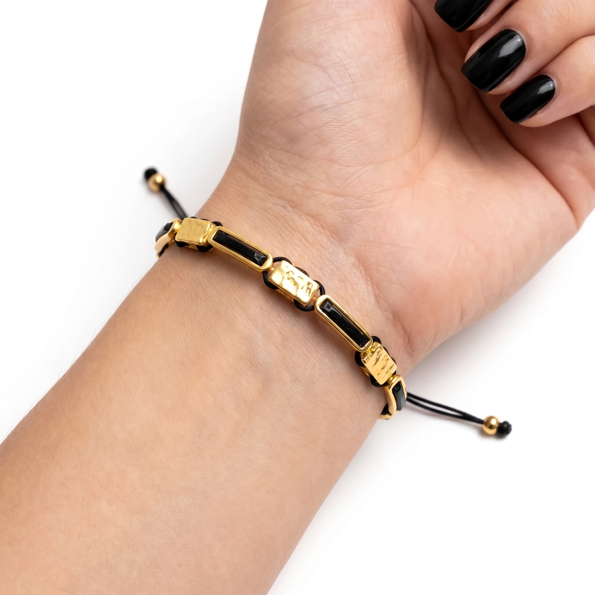 Karma Black İpli Gold Bileklik