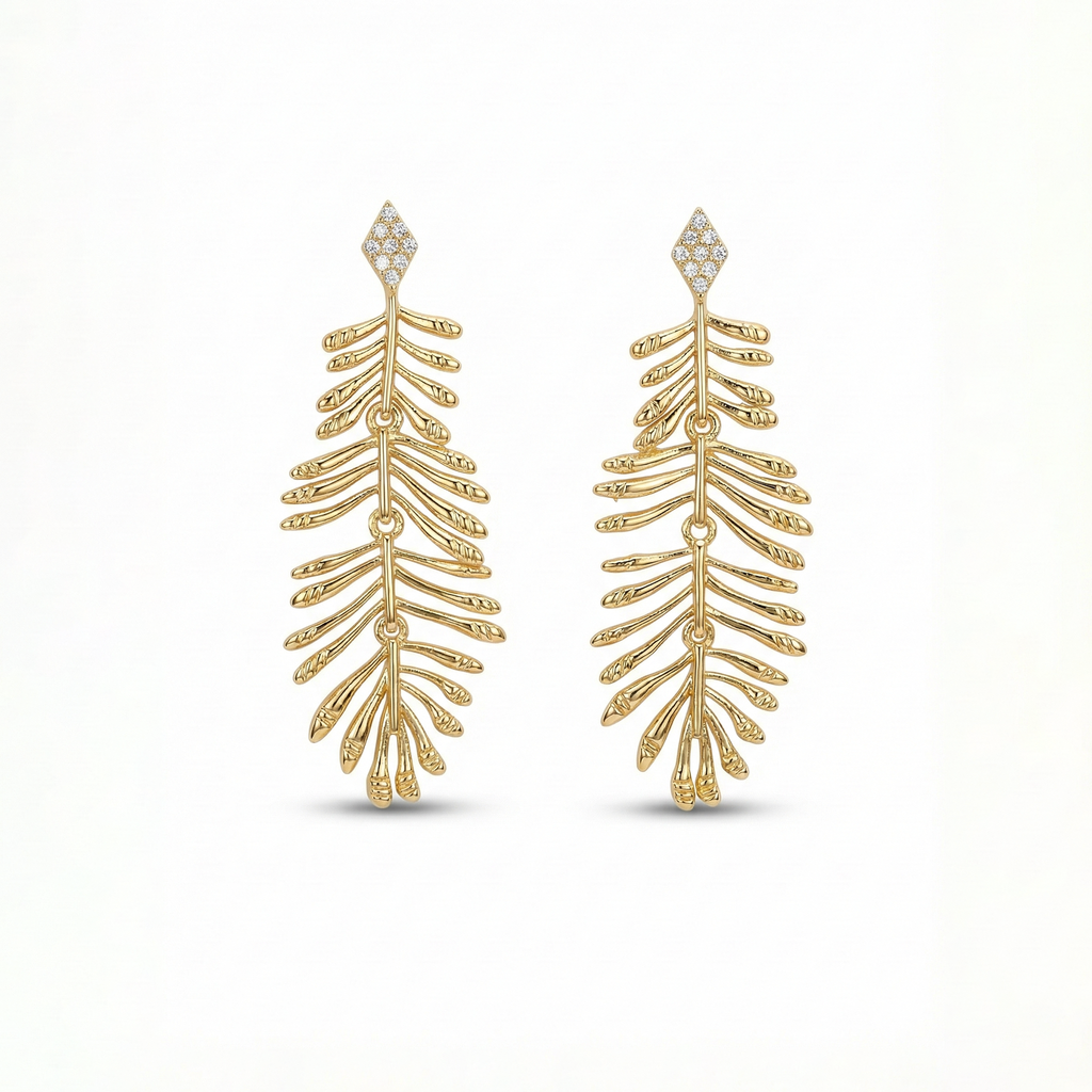 Leaf Gold Küpe