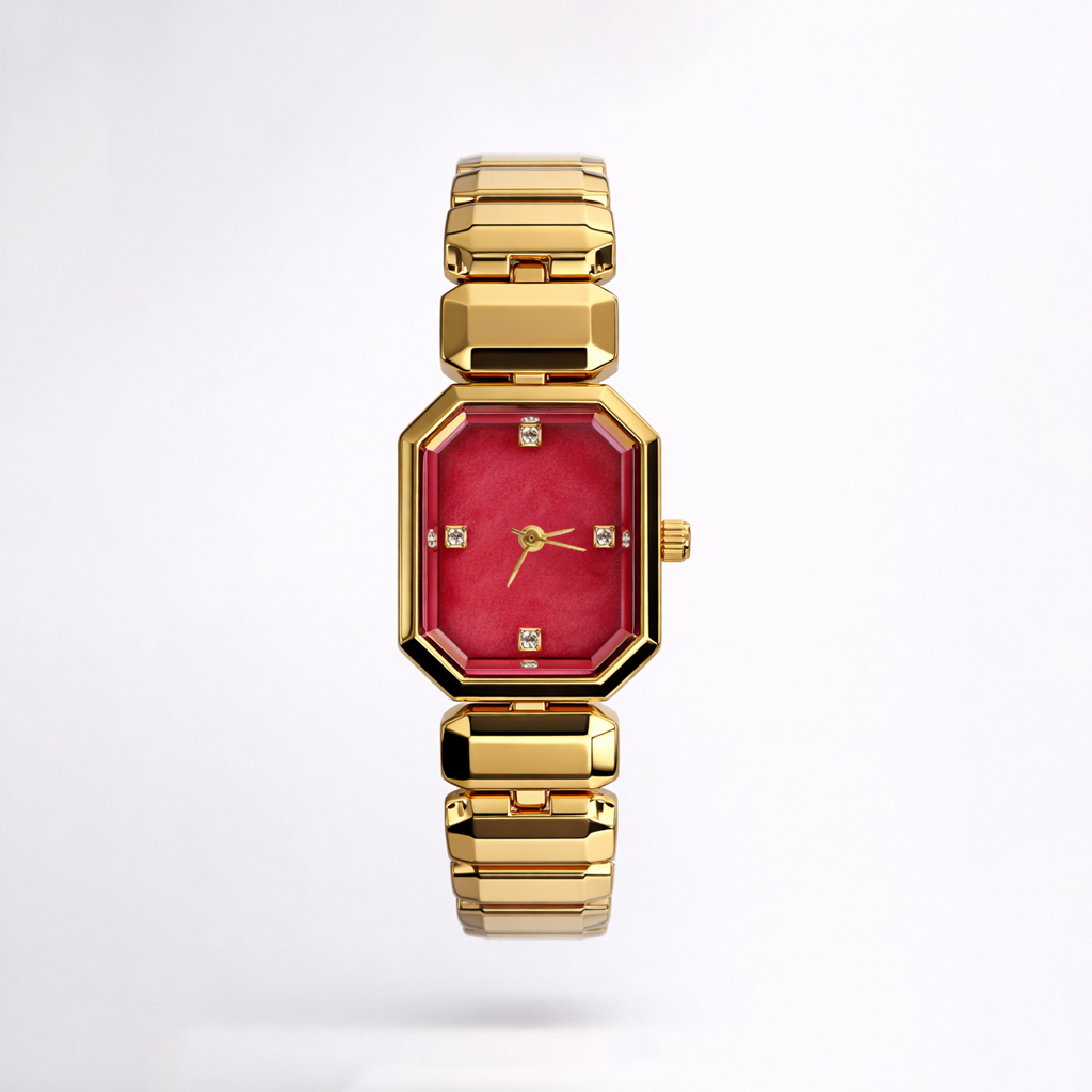 Luxe Red Gold Saat