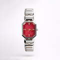 Luxe Red Silver Saat