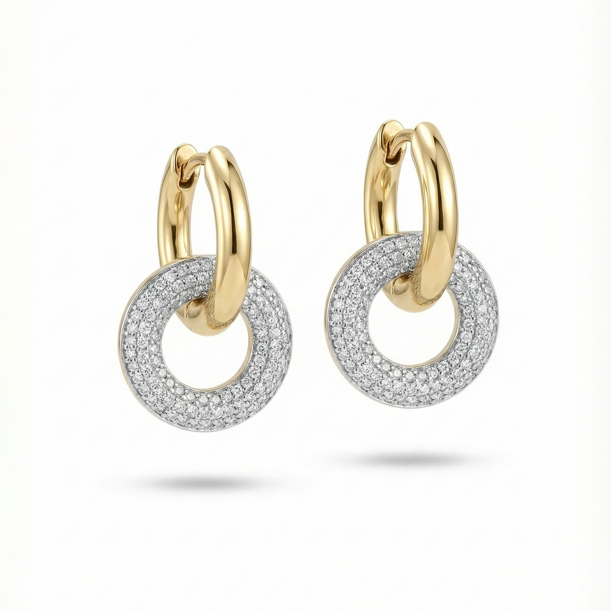 Claire Duo Hoops Gold Küpe